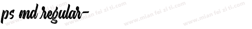 ps md regular字体转换